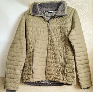 Columbia Women's White Out ll Omni Heat Jacket Coat Size Large Green/Moss